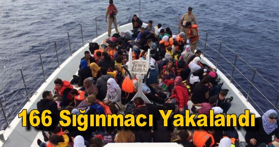 166 Sığınmacı Yakalandı