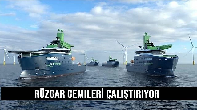 Rüzgar gemilerini çalıştırıyor