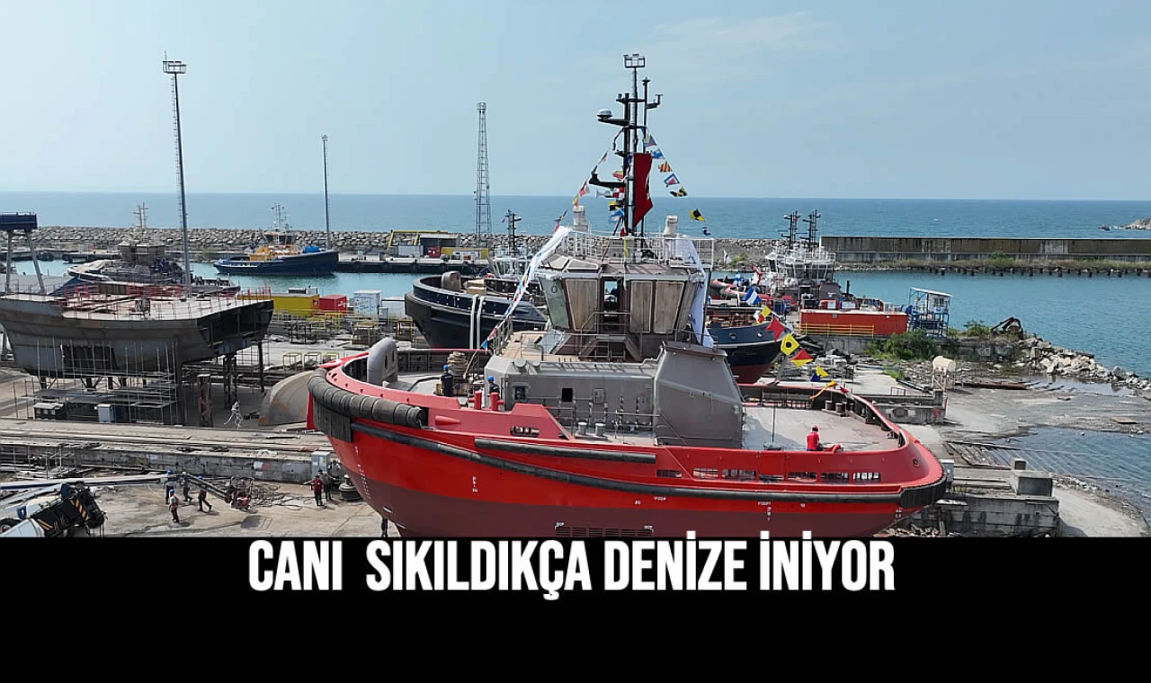 Canı sıkıldıkça denize iniyor