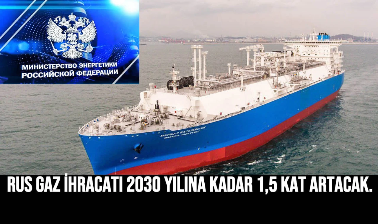 Rus gaz ihracatı 2030 yılına kadar 1,5 kat artacak.