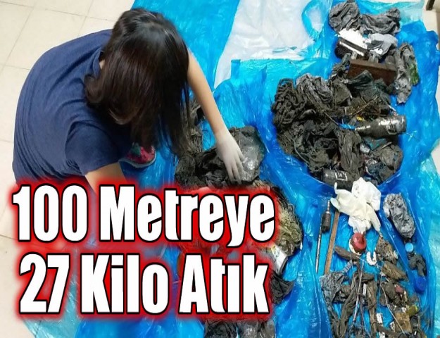 100 Metreye 27 Kilo Atık...