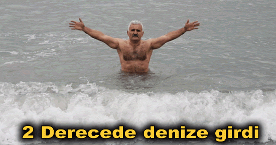 2 derecede denize girdi