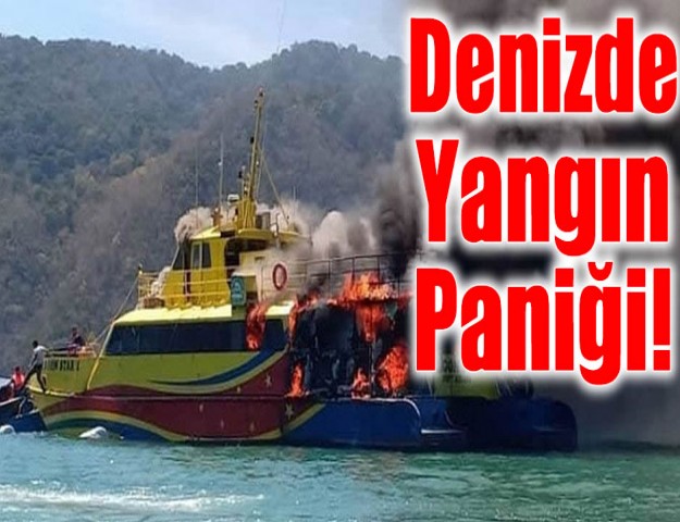 Denizde Yangın Paniği!