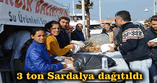 3 Ton sardalya dağıtıldı