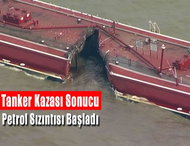 Tanker Kazası Sonucu Petrol Sızıntısı Başladı