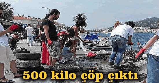 500 kilo çöp çıktı