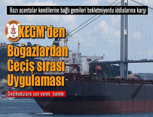 KEGM, Boğaz geçiş sırası uygulaması