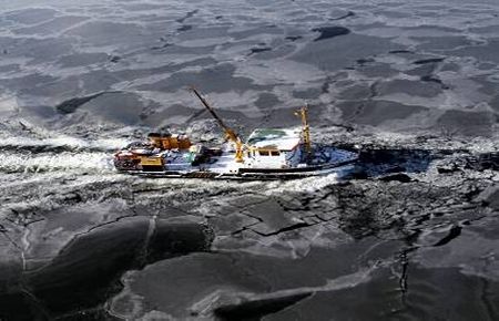 Avusturya'da Tuna Nehri Dondu