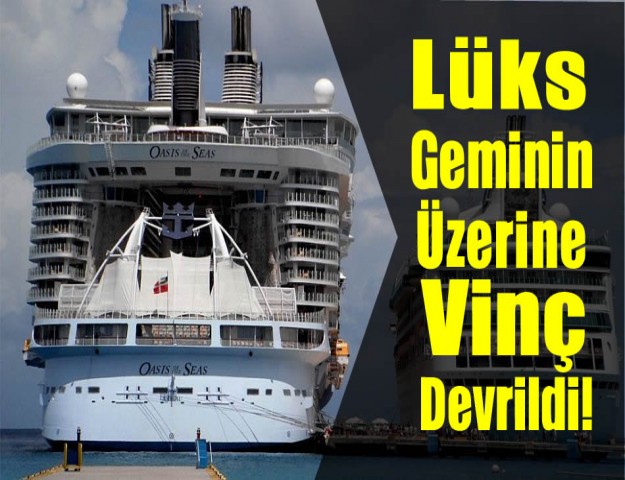 Lüks Geminin Üzerine Vinç Devrildi!