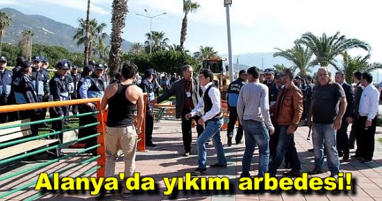 Balıkçı barınağında yıkım arbedesi