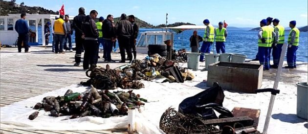 Bordrum Deniz Dibi Temizleme Çalışması Başladı