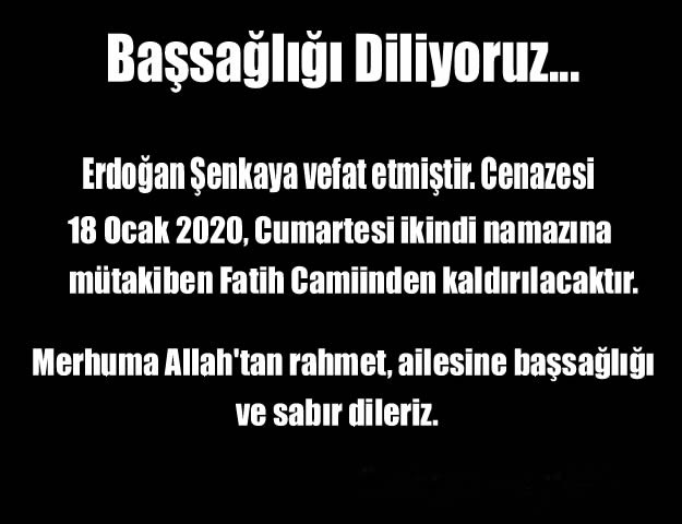 Başsağlığı Diliyoruz...