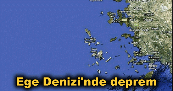 Ege Denizi'nde deprem