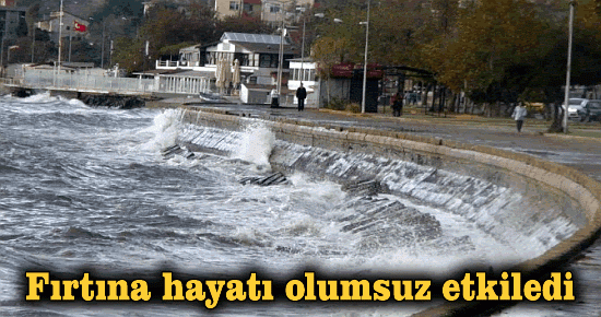 Fırtına hayatı olumsuz etkiledi