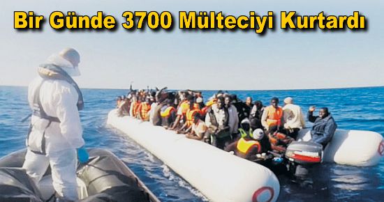 İtalya Bir Günde 3700 Mülteciyi Kurtardı