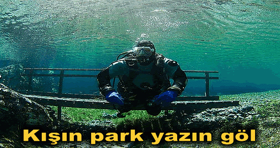 Kışın park yazın göl