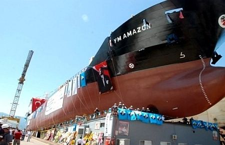 Marmara Tersanesi 'YM Amazon'u Denize İndirdi