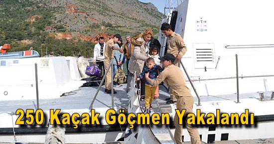 Mersin'de 250 kaçak göçmen yakalandı