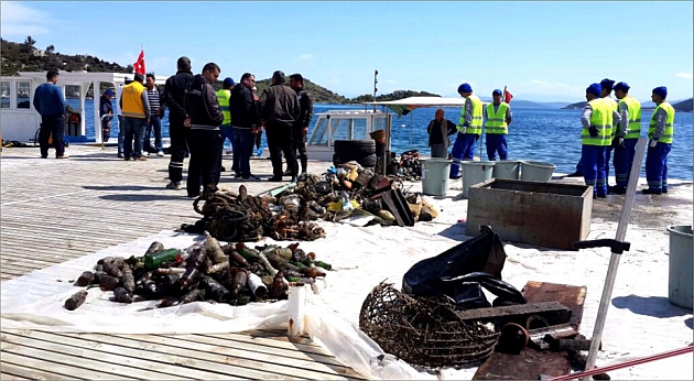 Bodrum'da deniz dibi temizlik çalışması başlıyor