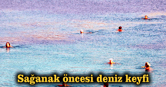 Sağanak öncesi deniz keyfi