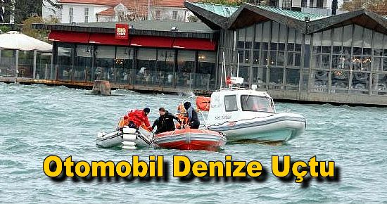 Sarıyer Sahilinde Otomobil Denize Uçtu