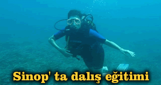 Sinop' ta dalış eğitimi