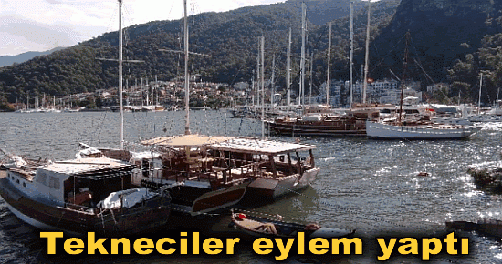 Tekneciler eylem yaptı