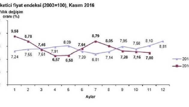 TÜFE Aylık Yüzde 0.52 Arttı