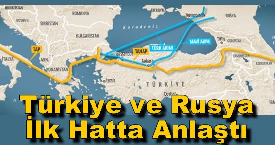 Türkiye ve Rusya Türk Akımı'nın İlk Hattında Anlaştı