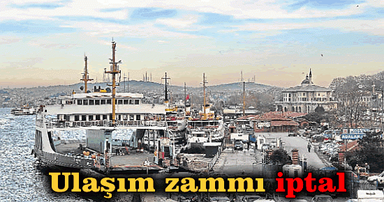 Ulaşım zammı iptal