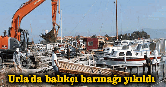 Urla?da balıkçı barınağı yıkıldı