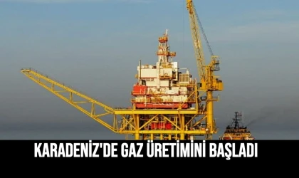 Karadeniz'de Gaz Üretimini Başladı